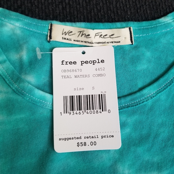 NWT Free People Tie Dye Tank Top - Picture 5 of 5